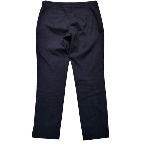 Tory Burch Pants Women Sz 4 Ankle‎ Navy Blue Side Zip Designer Workwear - Picture 8 of 8